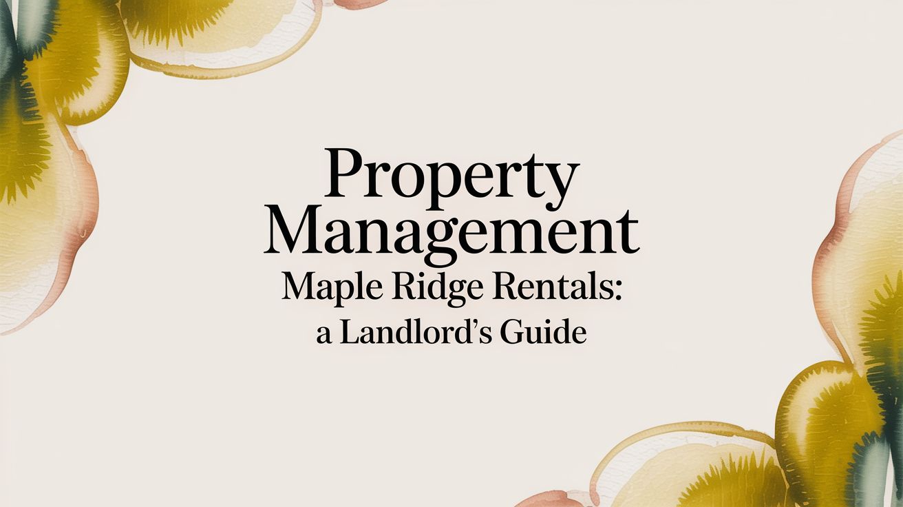 Property Management Maple Ridge Rentals: A Landlord's Guide
