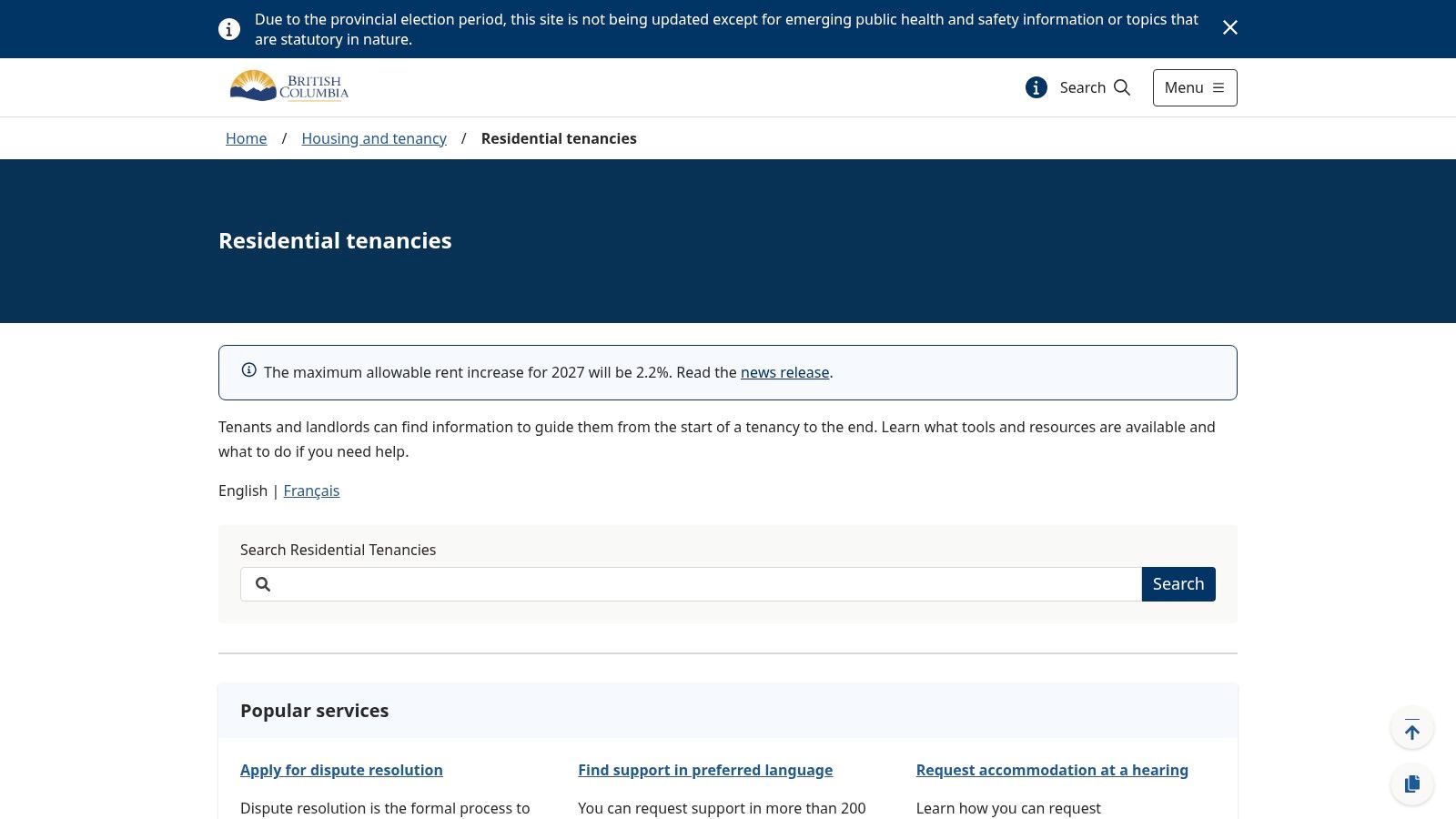 Screenshot from https://www2.gov.bc.ca/gov/content/housing-tenancy/residential-tenancies