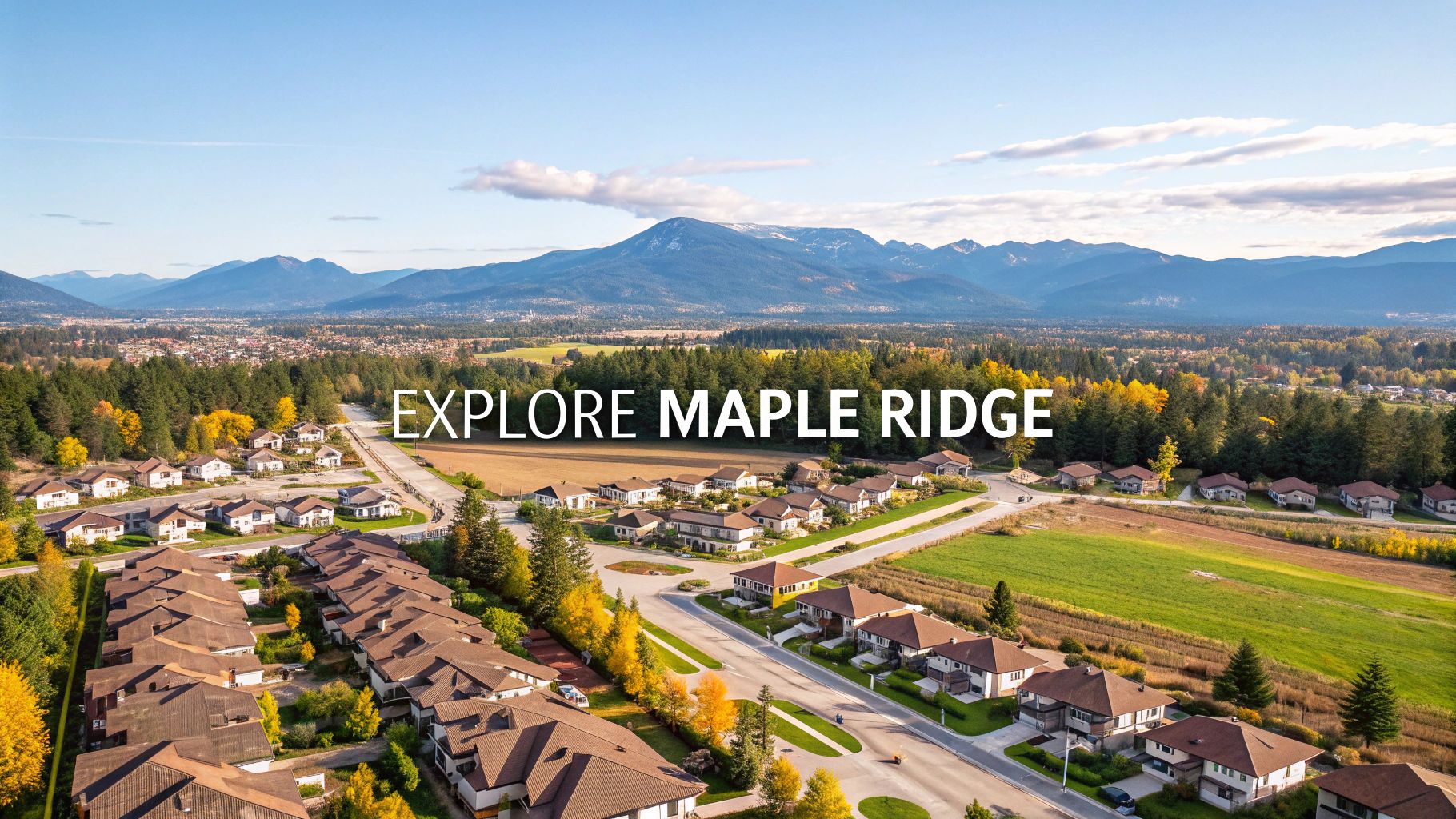 Couple looking at a house in a Maple Ridge neighbourhood