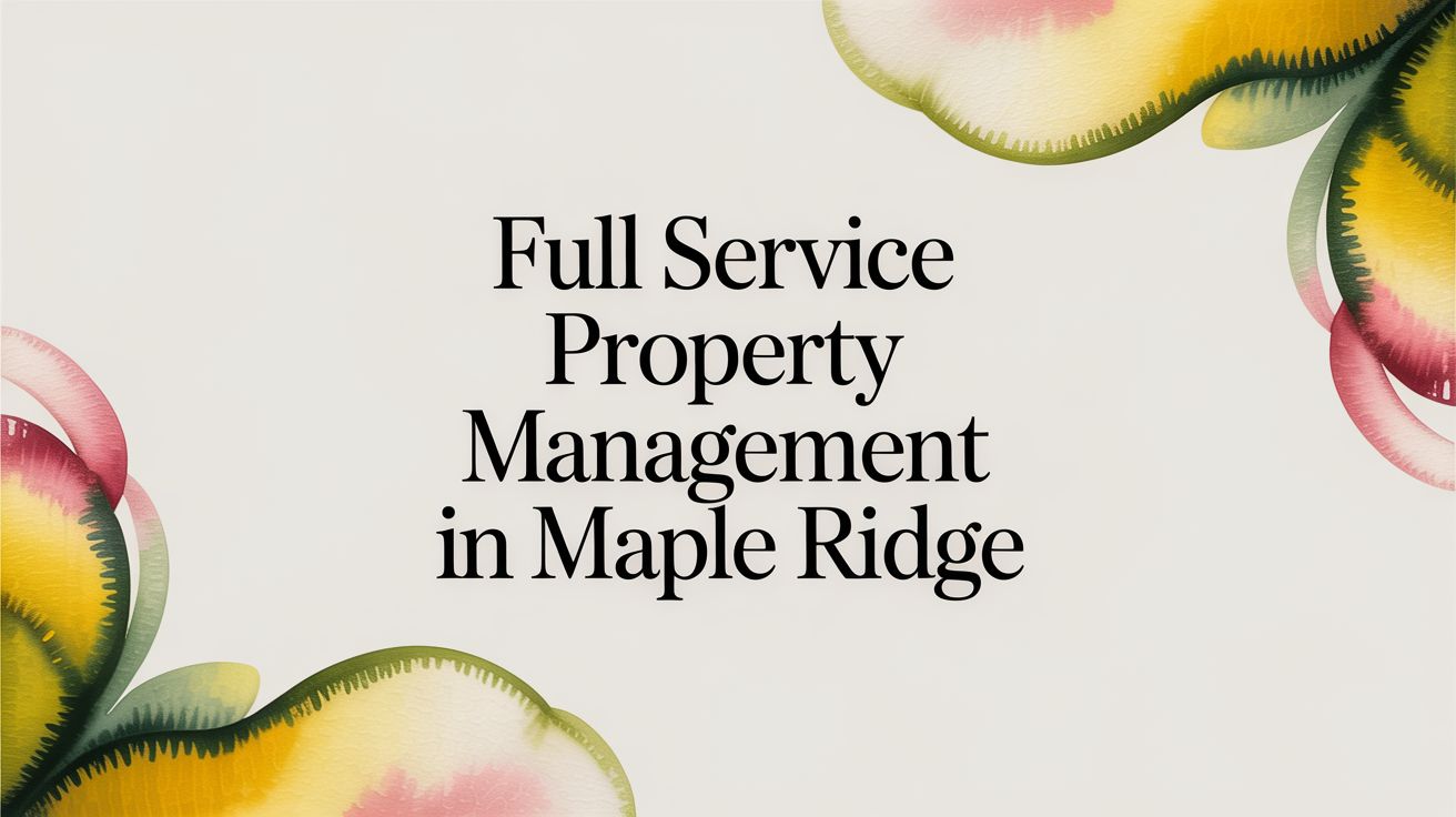Full Service Property Management in Maple Ridge