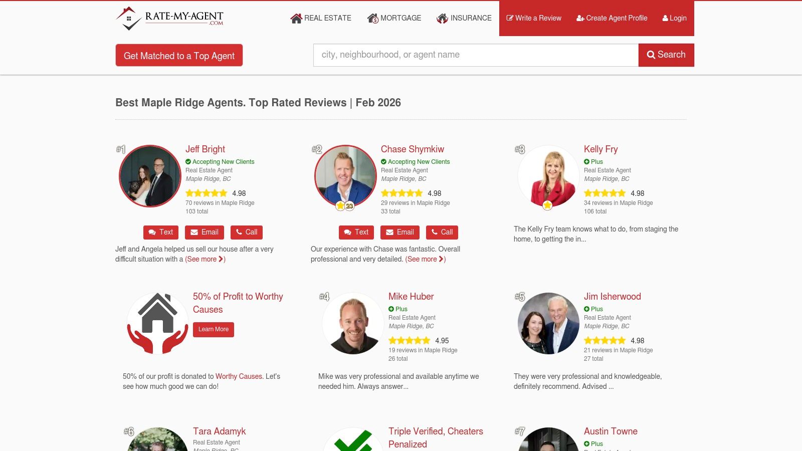 Rate-My-Agent.com (Maple Ridge page)