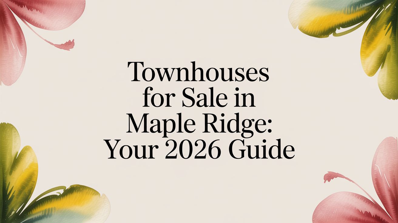 Townhouses for Sale in Maple Ridge: Your 2026 Guide